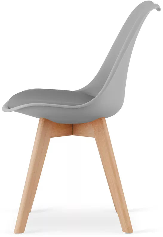 CINES Pelēks plastmasas krēsls - N1 Home