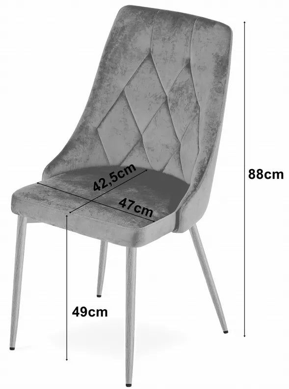 MOLAI Polsterēts krēsls, gaiši bēšs samts - N1 Home