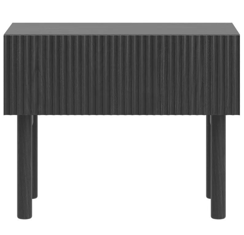 LOLI Naktsskapītis ar atvilktni un kājām, 50 cm, Portland Ash melns - N1 Home