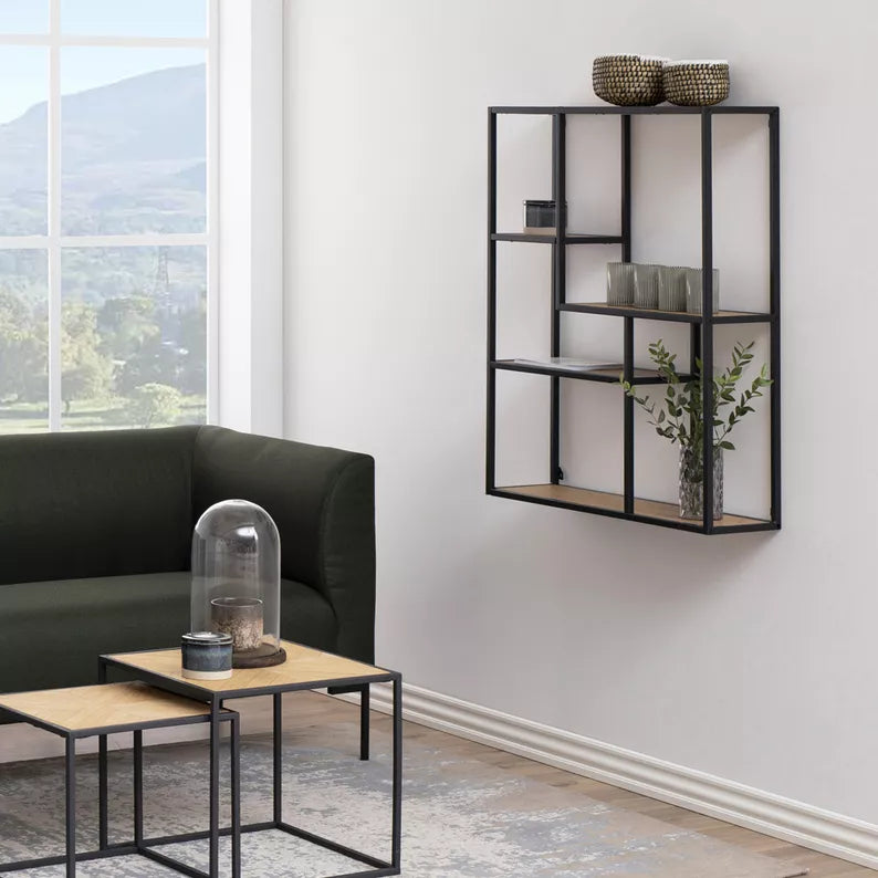 PINKRA Sienas plaukts 75 cm, asimetrisks - N1 Home