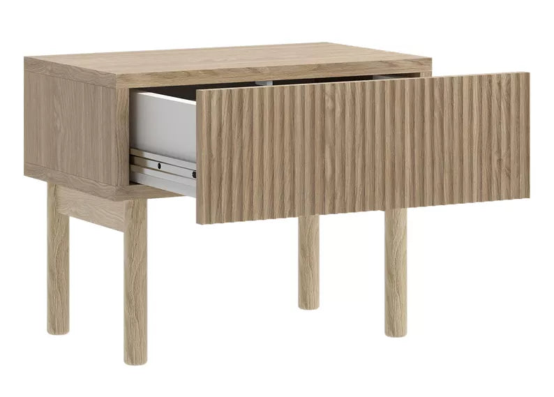 LOLI Naktsskapītis ar atvilktni un kājām, 50 cm, eļļots ozols - N1 Home