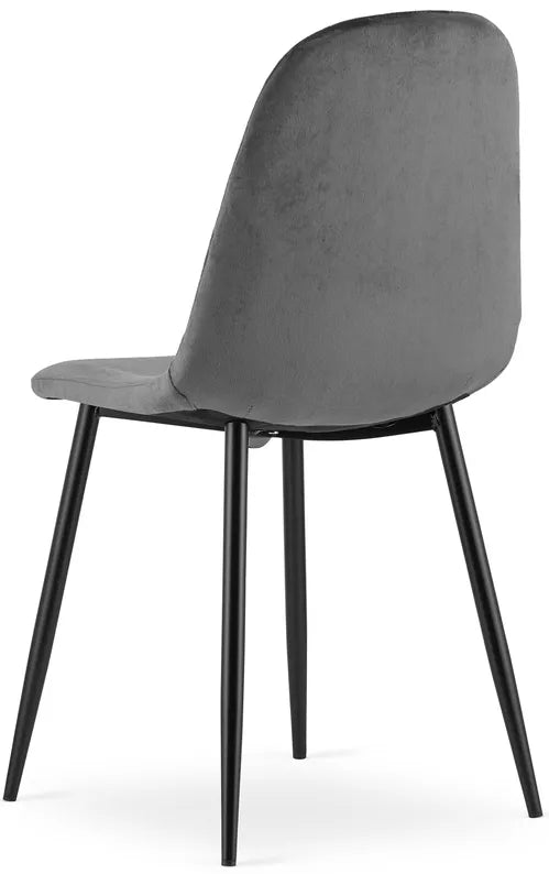 TISA Polsterēts krēsls tumši pelēkā samtā - N1 Home