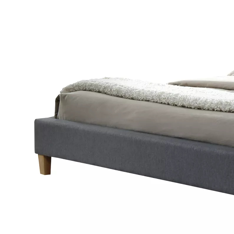 FORDL Mīkstā gulta 160x200 cm, pelēka - N1 Home