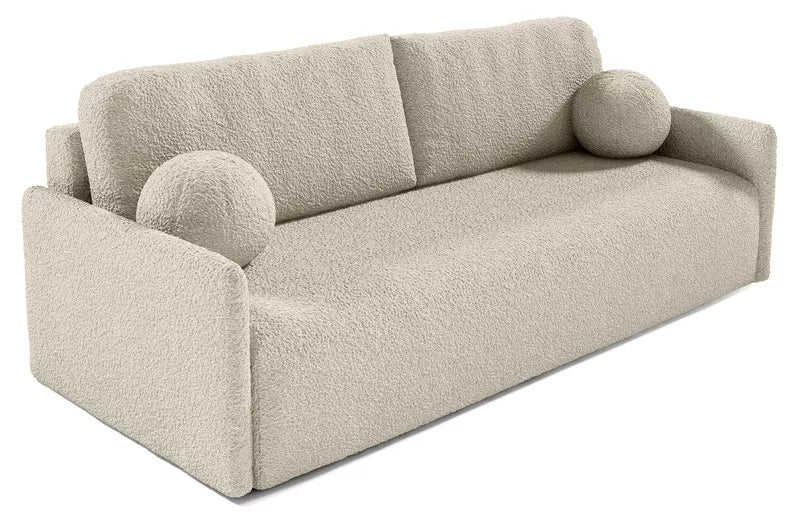 GOVE Dīvāns-gulta ar glabātuvii, bēšs boucle - N1 Home