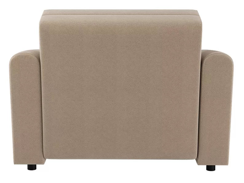 VIOSTE Atzveltnes krēsls ar glabātuvi, bēšs hidrofobs šenils - N1 Home