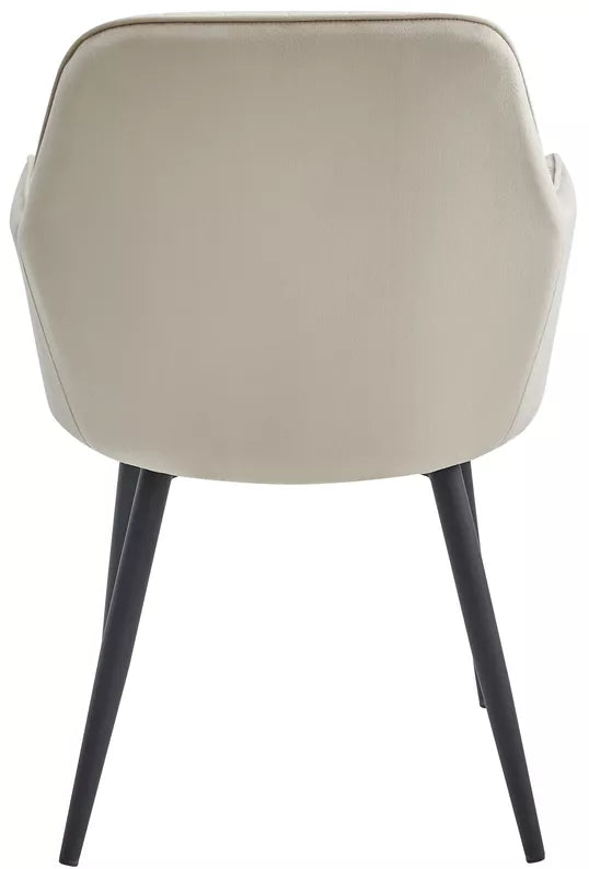 MERSYM Polsterēts krēsls no bēšā samta - N1 Home