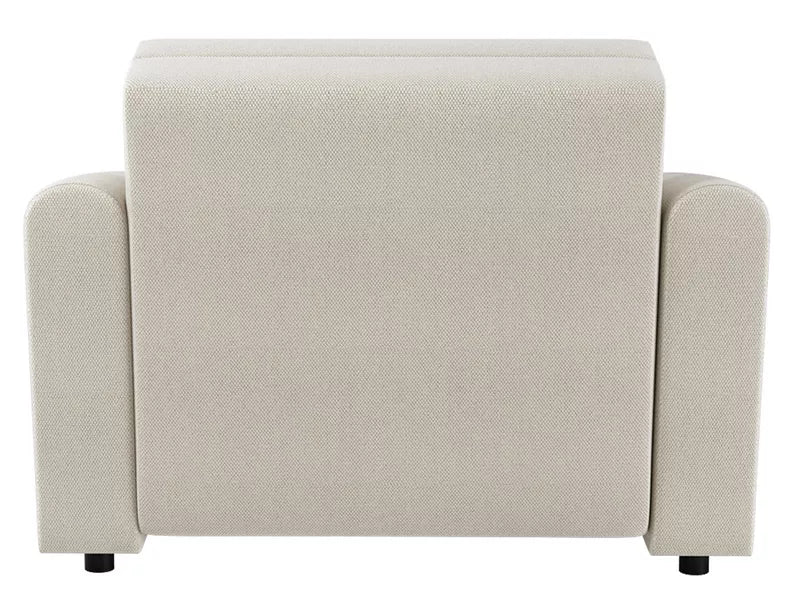 VIOSTE Atzveltnes krēsls ar glabātuvi, krēmkrāsas hidrofobs šenils - N1 Home