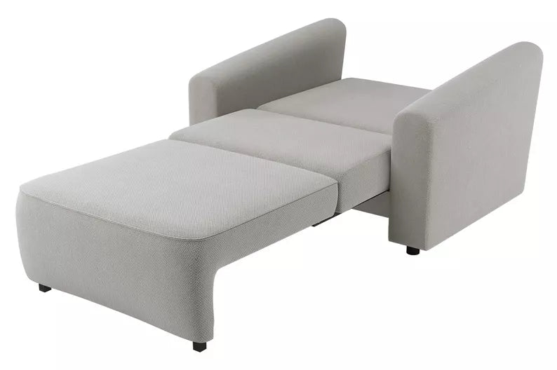 VIOSTE Atzveltnes krēsls ar glabātuvi, pelēki bēšs hidrofobs šenils - N1 Home