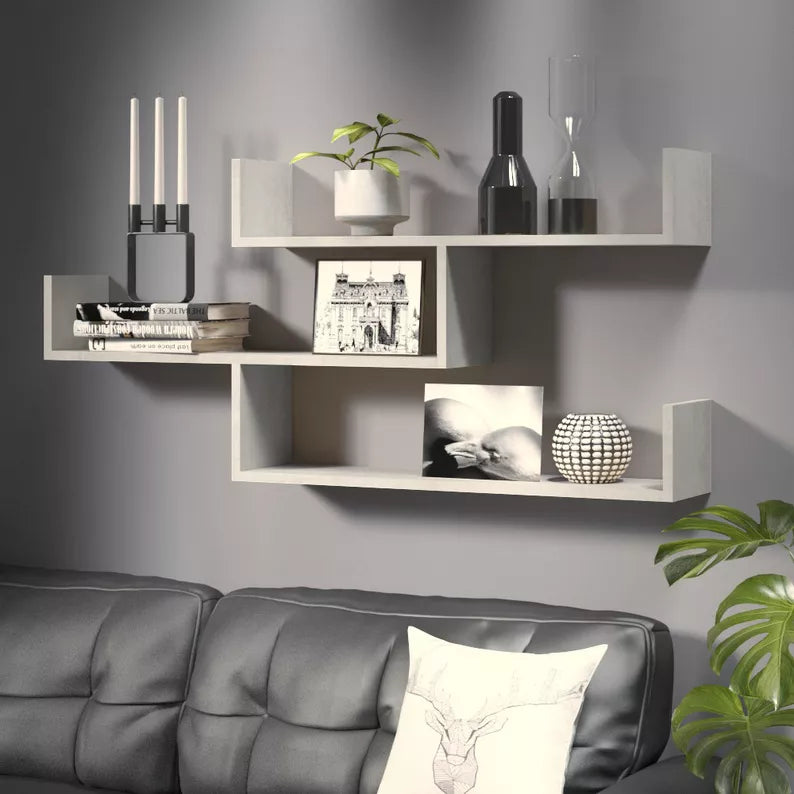 RASSI Trīs līmeņu beton smart plaukts - N1 Home