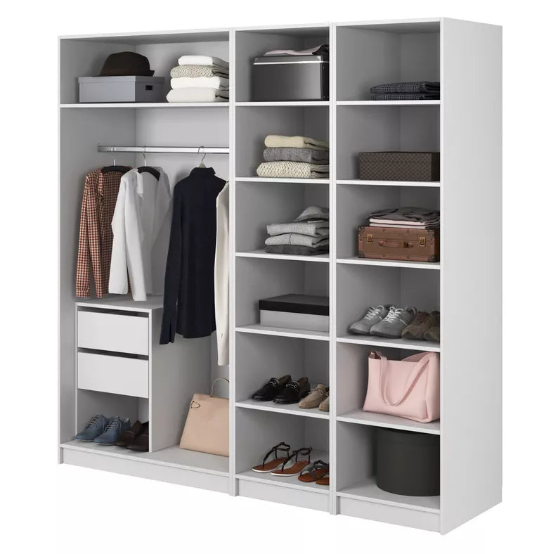 MEFRA Četrdurvju skapis 200 cm, pelēks bēšs - N1 Home