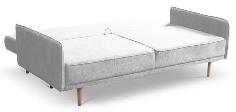 DERSPI Trīsvietīgs pelēks dīvāns no viegli tīrāma auduma - N1 Home