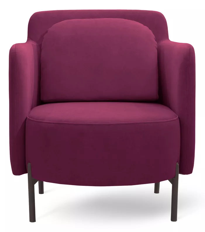 VENESE Kausa krēsls, bordo, viegli tīrāms samts, ar melnām kājām - N1 Home