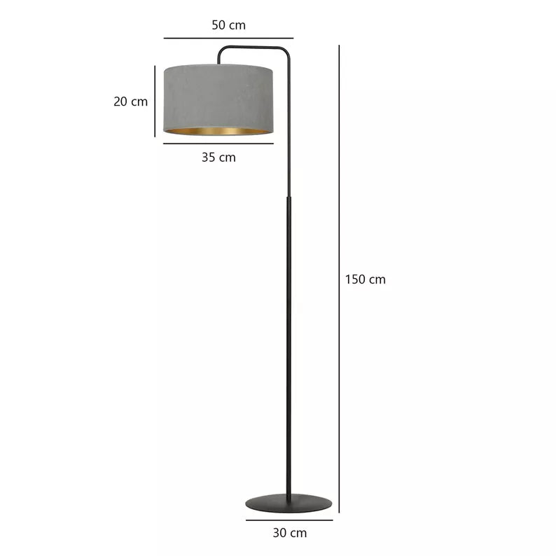 LIDHA Stāvlampa 150 cm pelēka - N1 Home