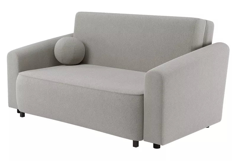 VIOSTE Divvietīgs dīvāns, 130 cm, ar glabātuvi, pelēks un bēšs hidrofobs šenils - N1 Home