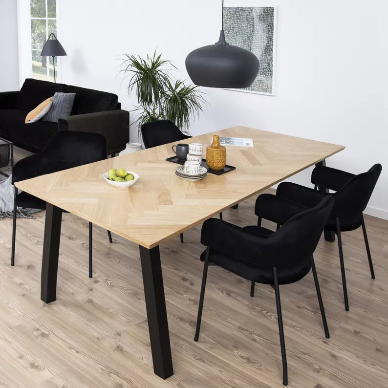 ADAN Melns polsterēts krēsls - N1 Home