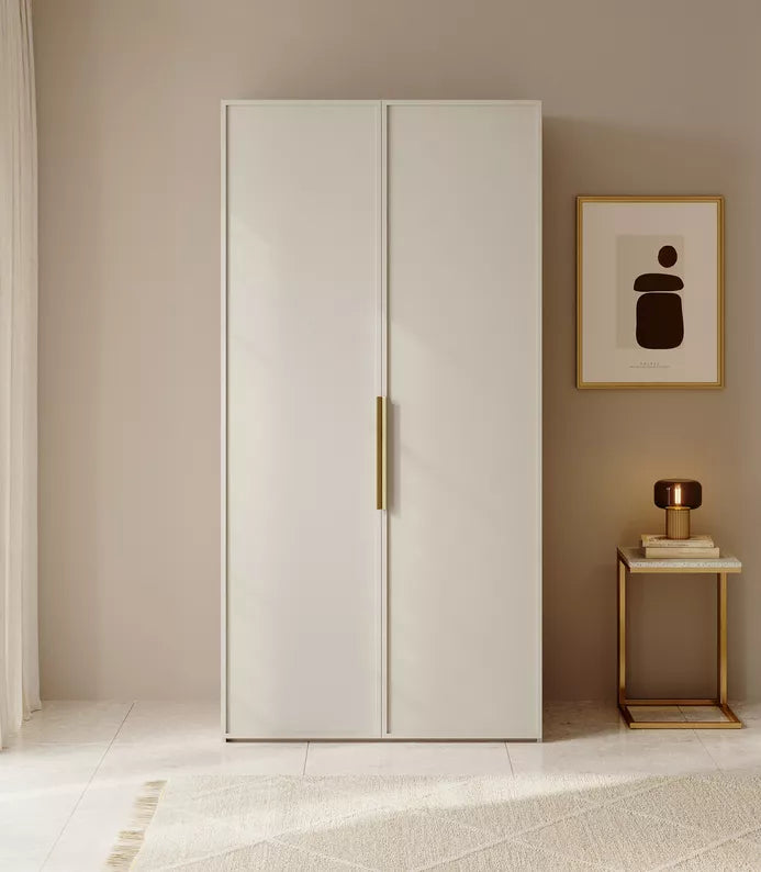 MEFRA Divdurvju skapis 100 cm, pelēks bēšs - N1 Home