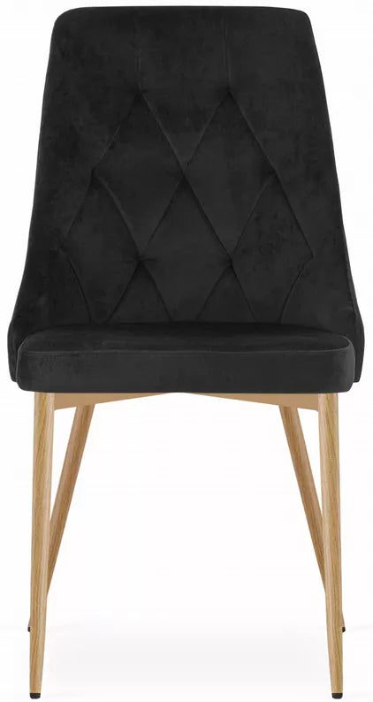 MOLAI Polsterēts krēsls, melns samts - N1 Home