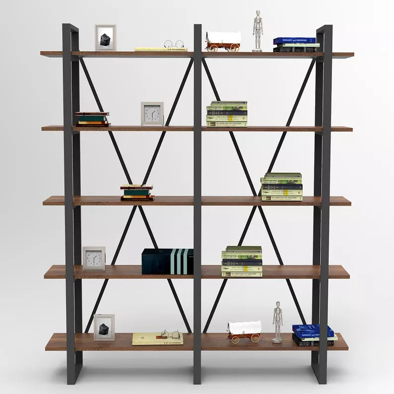 VERO antracīta/brūns grāmatu plaukts - N1 Home