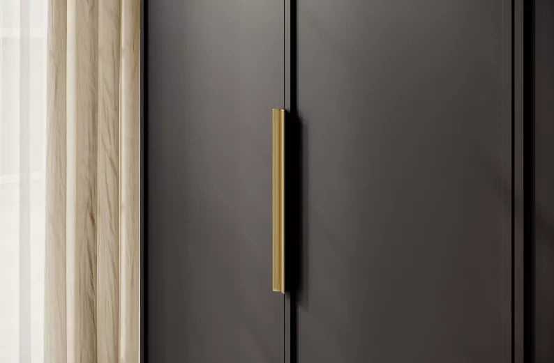 MEFRA Četrdurvju skapis 200 cm, melns - N1 Home