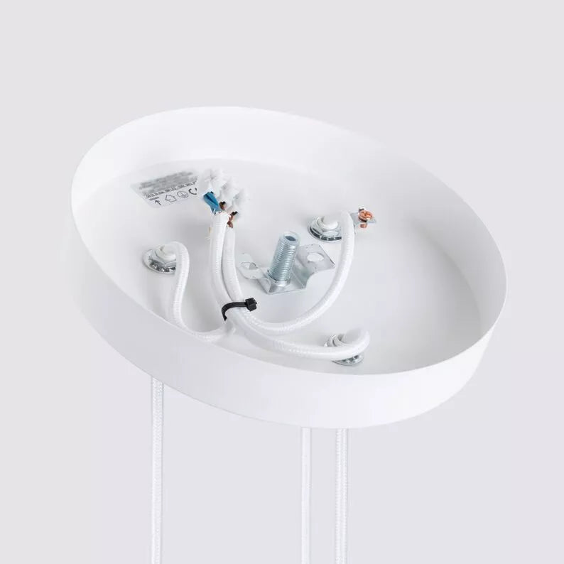 BONKAR x3 piekaramā lampa, balta, uz apaļas griestu oderes - N1 Home