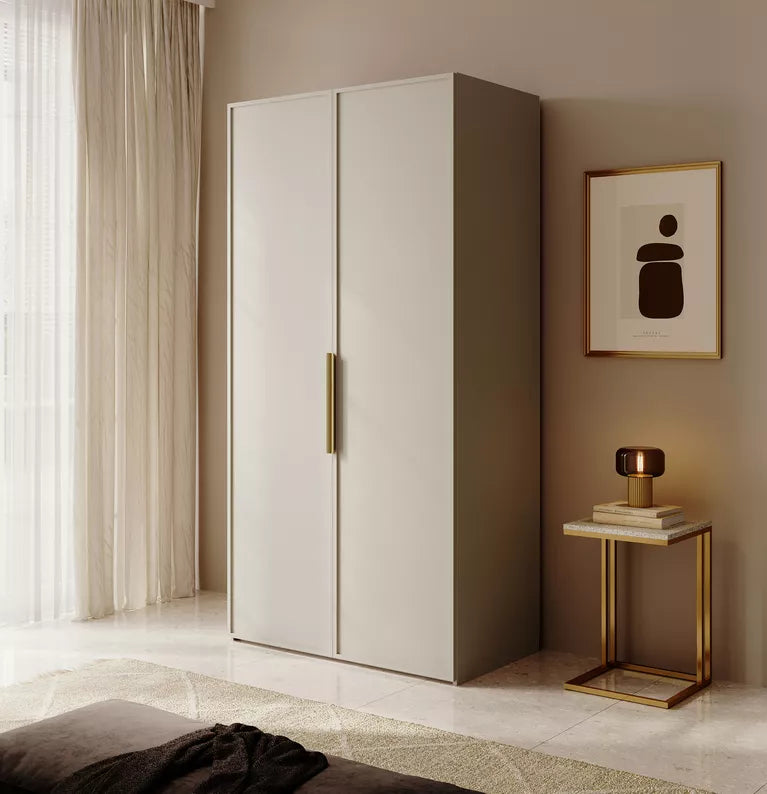 MEFRA Divdurvju skapis 100 cm, pelēks bēšs - N1 Home