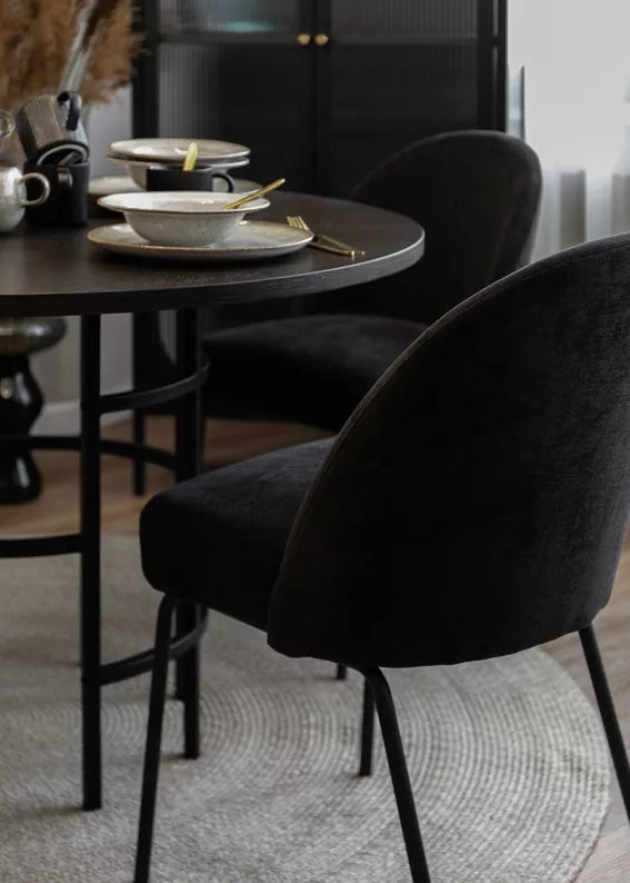 CIAL Mīkstais krēsls, melns šenils - N1 Home