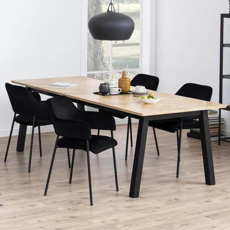 ADAN Melns polsterēts krēsls - N1 Home