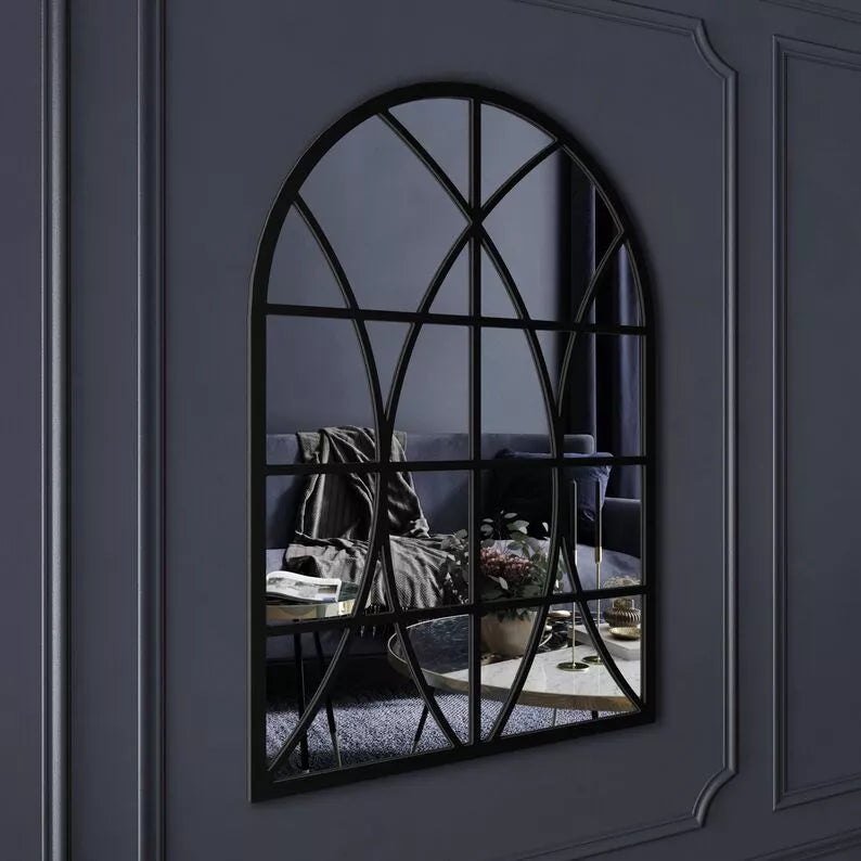 ANGME Sienas spogulis 95x69 cm ar melniem maliņiem - N1 Home