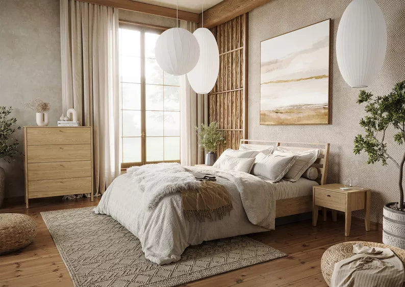 ZOCY Kumode ar četrām atvilktnēm, 92 cm, eļļots ozols - N1 Home