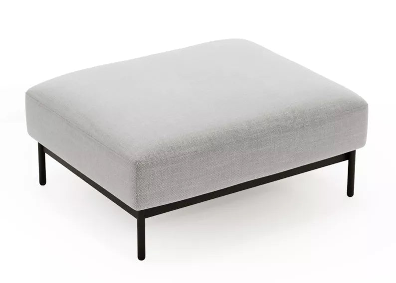 NEROSOLIA Pufs, gaiši pelēka bize - N1 Home