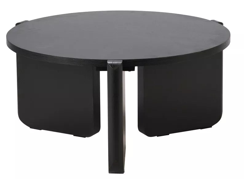 FINPRE Apaļš kafijas galdiņš, diametrs 80 cm, melns osis - N1 Home