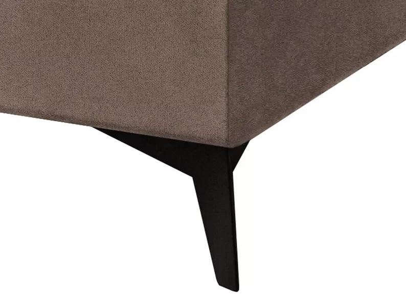 WOFAL Kontinentālā gulta 140/160/180x200 cm ar matraci un glabātuvi, gaiši brūns, biezs velvets - N1 Home