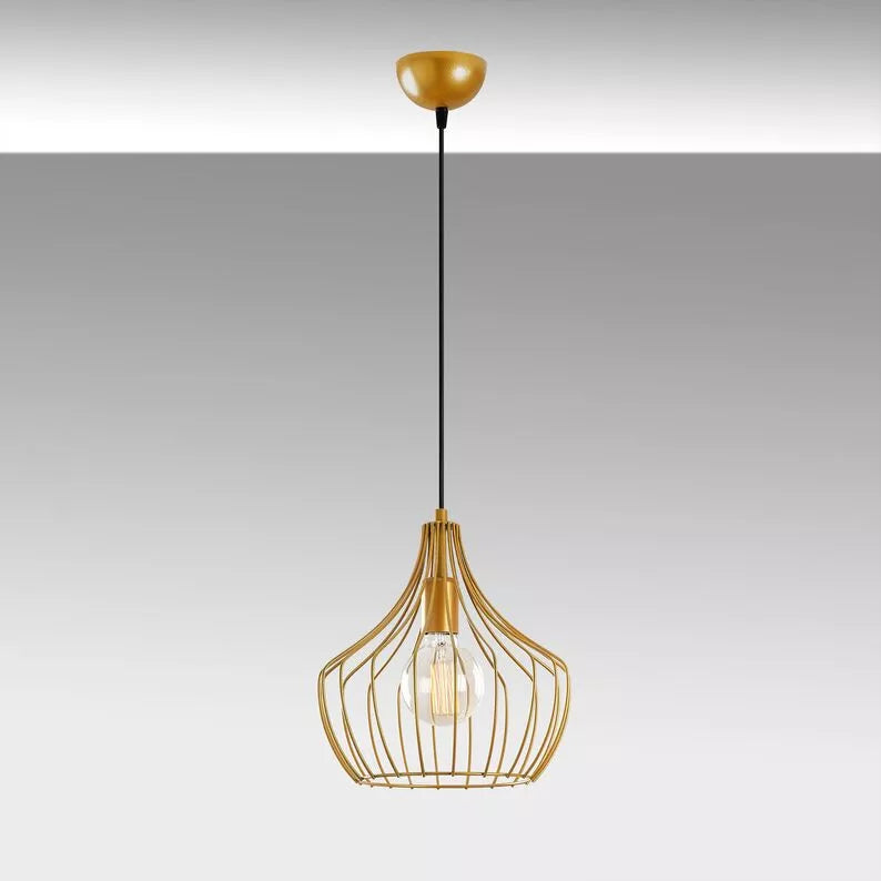 JILTO x1 noapaļota zelta piekaramā lampa - N1 Home