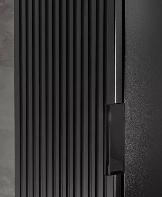 MIRNIT Vannas istabas statnis, 35 cm, piekarināms, melnas līstes - N1 Home