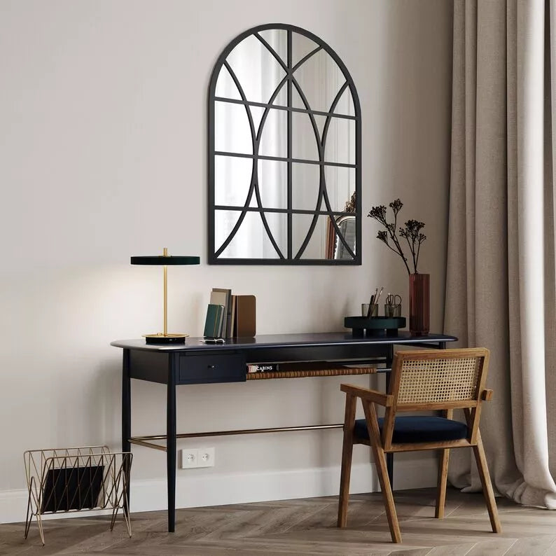 ANGME Sienas spogulis 95x69 cm ar melniem maliņiem - N1 Home