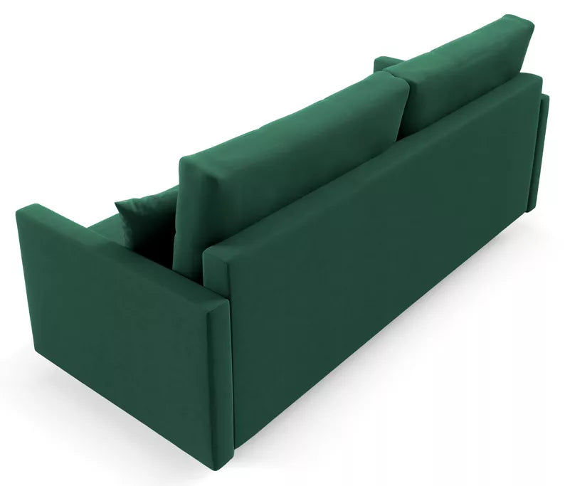 RAZO Dīvāns-gulta ar glabātuvii, zaļš samts - N1 Home