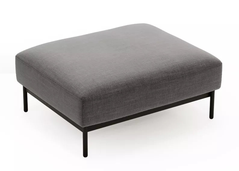 NEROSOLIA Pufs, tumši pelēks, viegli tīrāms audums - N1 Home