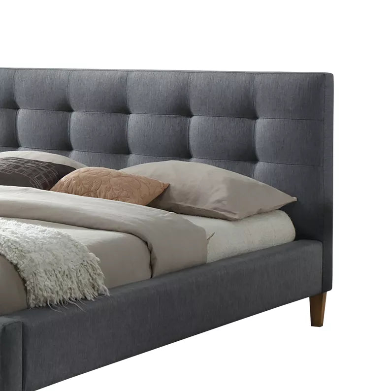 FORDL Mīkstā gulta 160x200 cm, pelēka - N1 Home