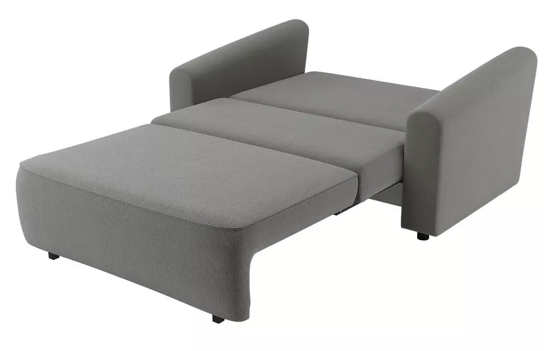 VIOSTE Divvietīgs dīvāns, 110 cm, ar glabātuvi, tumši pelēks hidrofobs šenils - N1 Home