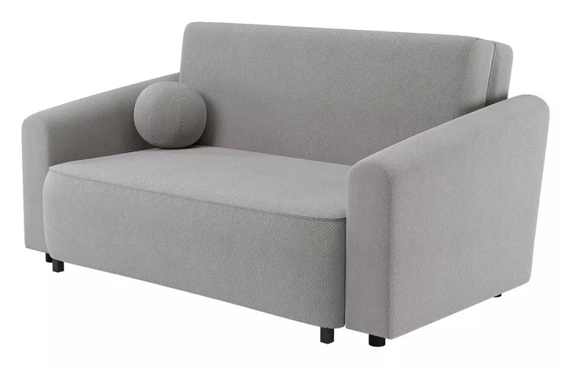 VIOSTE Divvietīgs dīvāns, 130 cm, ar glabātuvi, pelēks hidrofobs šenils - N1 Home