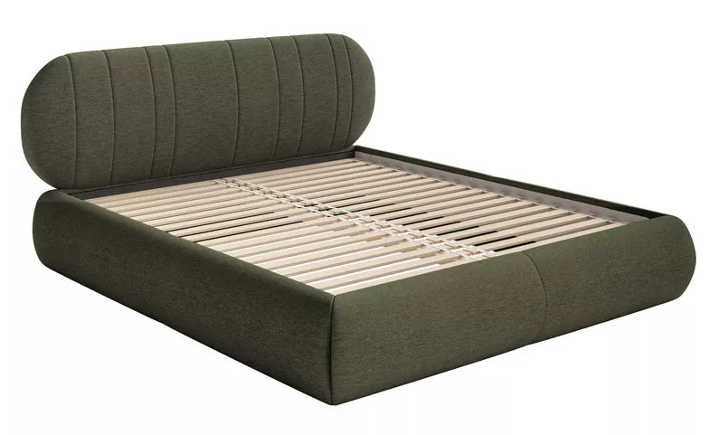 MELIOSA Mīkstā gulta 140/160/180x200 cm, haki bize - N1 Home