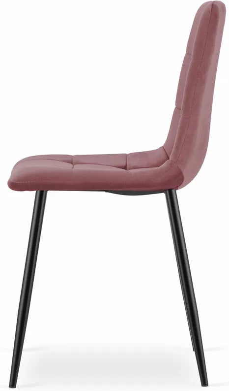 RAKA Polsterēts krēsls no tumši rozā samta - N1 Home