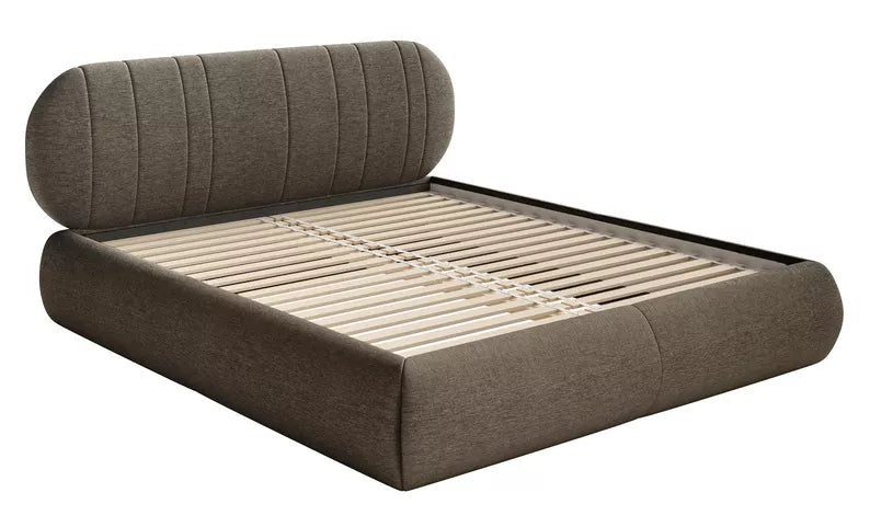 MELIOSA Mīkstā gulta 140/160/180x200 cm, brūna bize - N1 Home