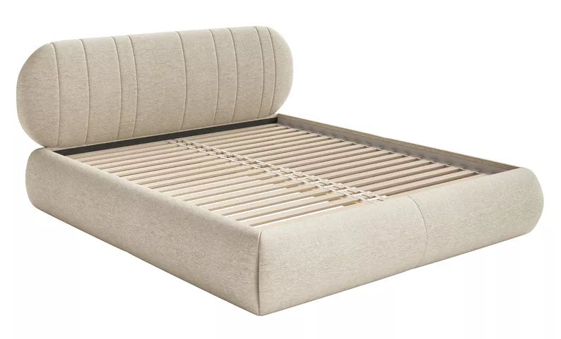 MELIOSA Mīkstā gulta 140/160/180x200 cm, bēša bize - N1 Home