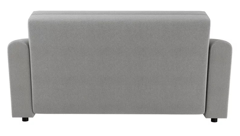 VIOSTE Divvietīgs dīvāns, 130 cm, ar glabātuvi, pelēks hidrofobs šenils - N1 Home