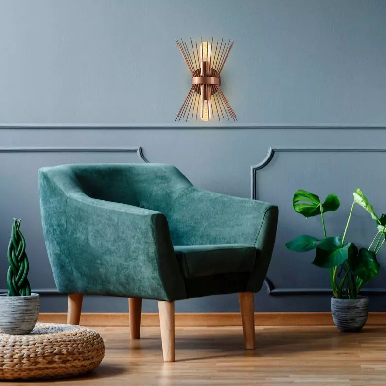 RUCHBA Moderna sienas lampa, vara - N1 Home