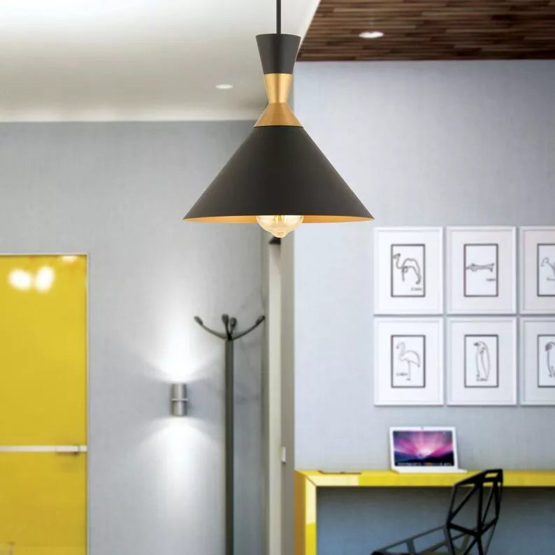 FORFAN x1 piekaramā lampa, zelta un melna - N1 Home