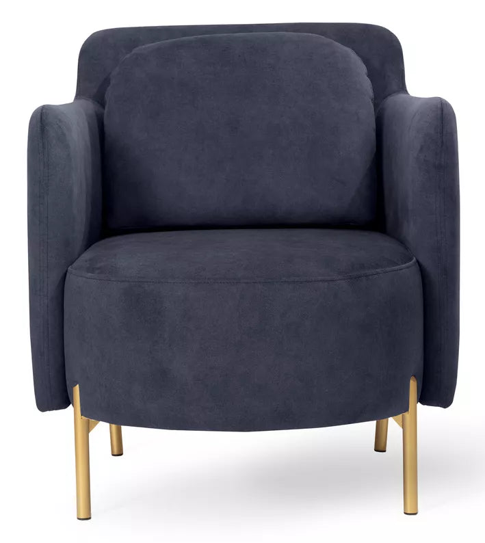 VENESE Kausa krēsls, tumši zils, viegli tīrāms samts, ar zelta kājām - N1 Home