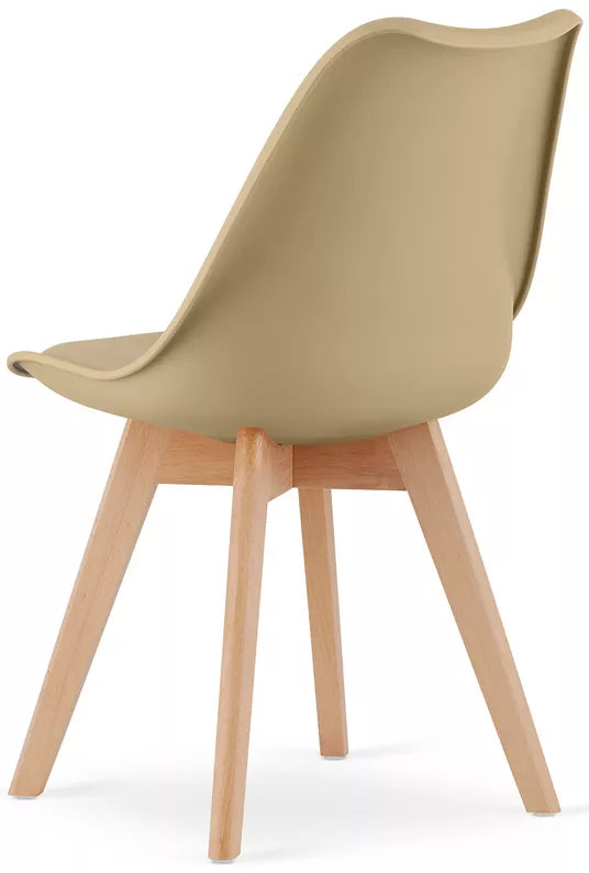 CINES Tumši bēšs plastmasas krēsls - N1 Home