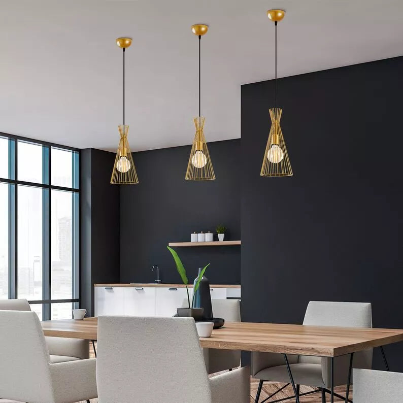 JILTO x1 trīsstūrveida zelta piekaramā lampa - N1 Home